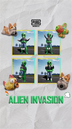 OMG! Aliens have taken over PUBG MOBILE! This is NOT a drill! …Or is it? 👀 Happy April Fools! Time to squad up and cause some chaos! 💨 Farting Mecha Suit unlocked 🔫 Muzzle Modulators ready Get in-game and have some fun!