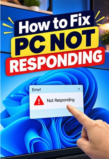 How to Fix PC is Not Responding 😱 #pctips #techtips #windowstips #windows11