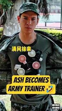 Ash Becomes Army Trainer! 👮🏻🤣~ mini wood toy | woodworking art skills / hand crafts #shorts