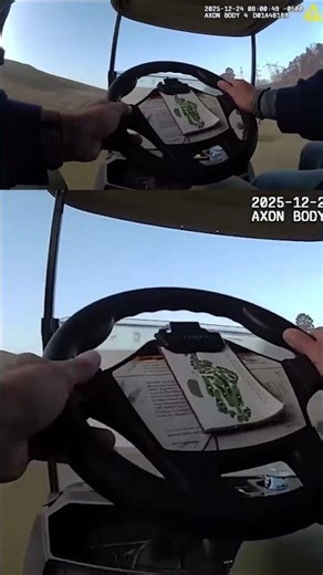 Suspect Tries to Flee Police in Golf Cart During Christmas Eve Chase #shorts