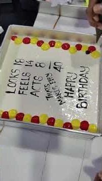 Creative Birthday Cake Design with Fun Age Message