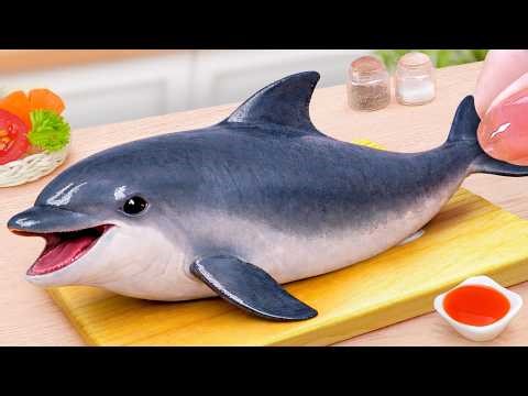 Save The Dolphin 🐬 How To Make Miniature Sea Animal Nuggets 💖 Tina Mini Cooking