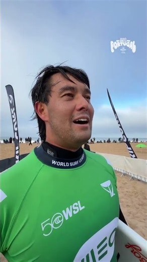 @connoroleary survives Round 1 on a buzzer-beater thriller 🔥 @meoinstagram @ripcurl #ProPortugal