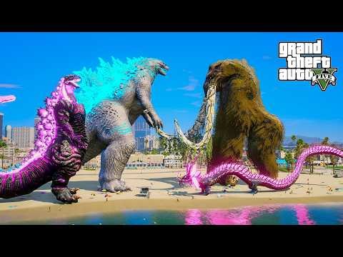 GTA 5 MODS – GODZILLA & SHIN GODZILLA vs BEHEMOTH & TIAMAT! EPIC 2v2 BATTLE