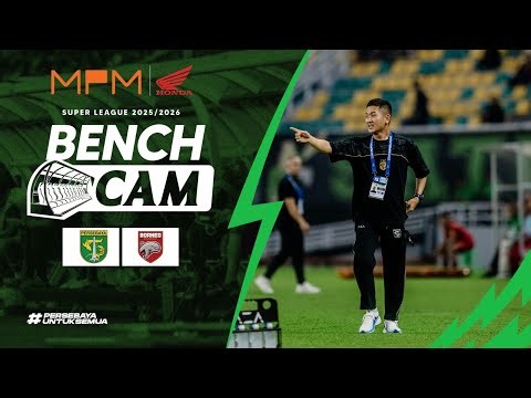 COACH SHIN PIMPIN BANGKU CADANGAN | BENCH CAM | PERSEBAYA VS BORNEO FC