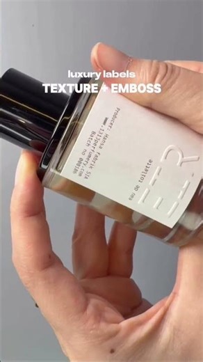 Luxury Embossed Perfume Labels | Textured Sticker Printing by fastprinting.com