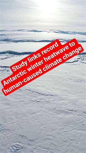Study links record Antarctic winter heatwave to human-caused climate change