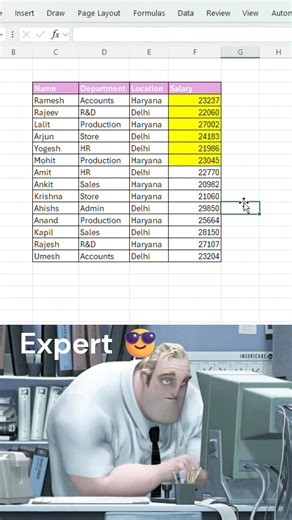 Color wise data sort #excel #exceltips #beginners #pro #exceltricks #sort #expert #excelformula