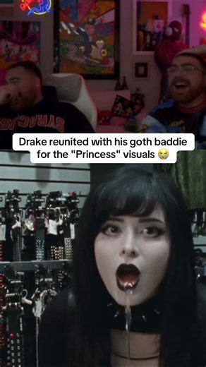 Drake reunited with his goth baddie for the "Princess" visuals 😭 #lospollostv