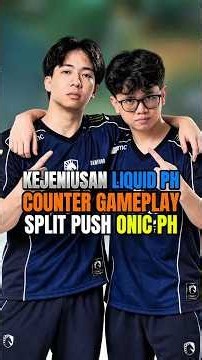KEJENIUSAN LIQUID PH COUNTER SPLIT PUSH ONIC PH #mobilelegends #shorts #mpl #mlbb #teamliquid #onic