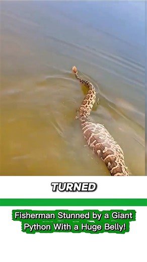 Giant Python With a Huge Belly Stuns a Fisherman! 😲🐍 #shorts #usashorts #animals #python