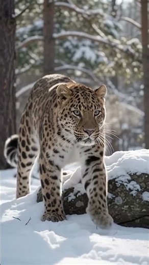 The Rare Amur Leopard: Nature's Ghost in the Snow