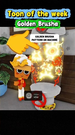 Golden Brusha Toon of the Week #dandysworld #roblox #update