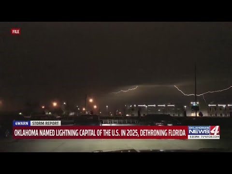 Oklahoma named lightning capital of the U.S. in 2025, dethroning Florida