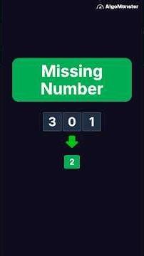 Missing Number | LeetCode 268 | XOR Bit Manipulation #leetcode #coding #algomonster