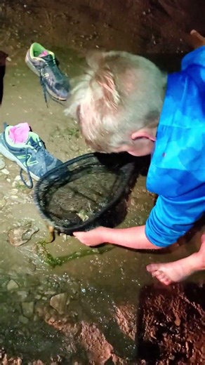 Catching Crawdads at night