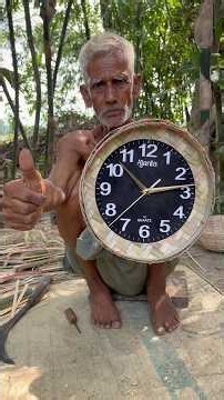 Amazing Bamboo Wall Clock Making | Completely Unique Bamboo Clock Design #amazing #clockmaking