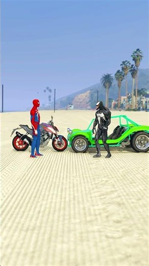 Spider-Man vs. Venom: Who has more cars? car battle #shorts #short #spiderman #car