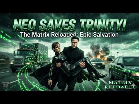 Keanu Reeves Defies the System | Neo Saves Trinity | The Matrix Reloaded (2003) 🦸‍♂️💔