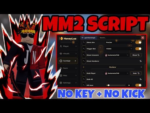 Murder Mystery 2 Script / Mm2 Script - NO KEY | Silent Aim, Auto Farm Coins, Kill Aura & More! 🔪
