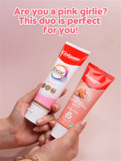 Hey hey pink girlies! This toothpaste bundle is for you 🎀#ColgateTotalSensitivity #ColgateHimalayanSalt