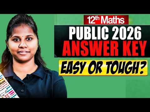 12th Maths | Question Paper Discussion & Answer Key | Public Exam 2026 | Janasruthi Ma'am