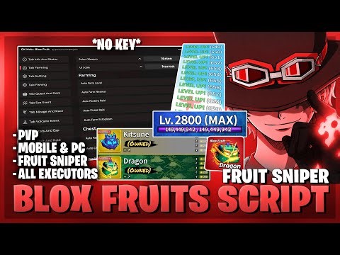 Blox Fruits Script — NO KEY, Fruit Sniper, Max Level, Auto Farm, PVP, Auto Bounty (BEST)