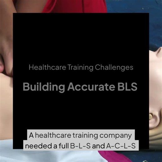 A healthcare training company needed a full BLS and ACLS certification course — nine BLS modules, thirteen ACLS modules, and diagrams that had to be clinically exact.