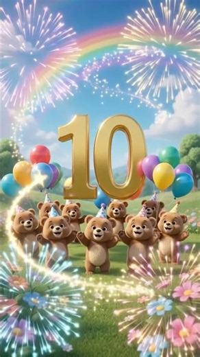 Learn Number 10 with Ten Baby Bears! | Kids Counting Celebration
