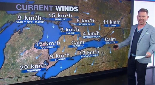 Showers and cloudy conditions across the GTA