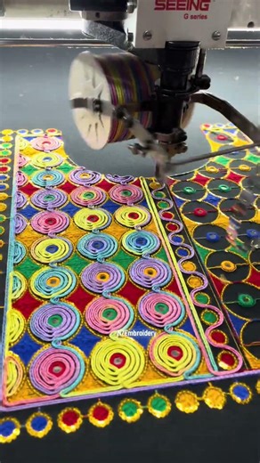 Embroidery Machine Working✨|Beautiful Satisfying Embroidery Design | #foryou #foryoupage #shorts