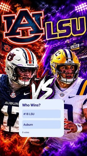who you got winning? #collegefootball #football #cfb #lsu #auburn #secfootball #lsufootball