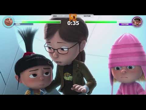 Despicable Me 2010 - Gru Vs Victor Final Battle with Healthbars