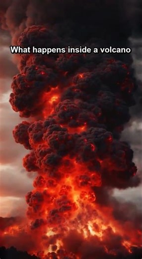 What Happens Inside a Volcano? The Explosive Truth #Shorts #Volcano #Science #Earth #Nature