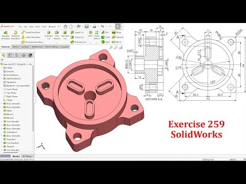 SolidWorks Tutorial for beginners Exercise 259