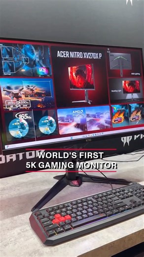 Acer’s new Nitro monitor is a dual-mode beast. 🖥️⚡️ Switch between 5K at 165Hz for sharp productivity or QHD at 330Hz for high-speed gaming. It even features a built-in reading light under the display for late-night sessions. It’s the perfect hybrid for enthusiasts who want speed and clarity. #CES2026 #AcerNitro #GamingMonitor #TechNews #PCSetup | PCMag