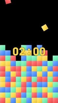 2 Minute Timer ⏳ ASMR Falling Bricks Countdown (11 Cols, Speed 5, Theme classic)