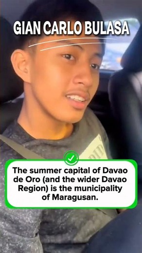 Gian Bulasa at the Summer Capital of Davao de Oro😍😍😍