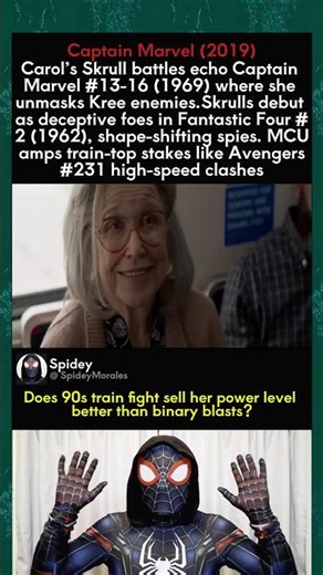 Carol Danvers SMASHES Skrull on Train