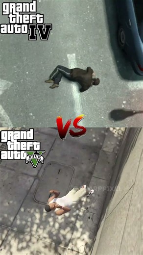 GTA 5 vs GTA 4 - Realistic Sky Fall Physics! 💥 #shorts #gta