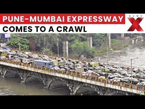 Pune-Mumbai Expressway Hit By Massive Traffic Jam After Heavy Rain And Landslide