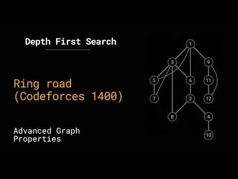 DFS 14 | Ring road (Codeforces 1400) | Graph Theory