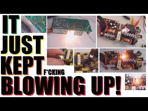 Power supply explodes a few times