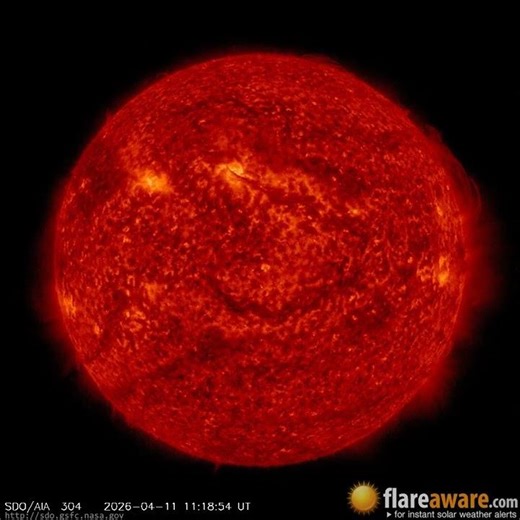 10 Apr - 11 Apr: 24 Hour Solar Activity (Earth Facing; Solar Storm, Sunspot, Solar Flare, CME)