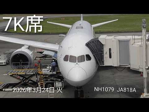 【減速Gハンパない！概要欄に比較ポストあり】宮古空港２２着陸 NH1079便 B787-8 JA818A） 全日本空輸２７回目