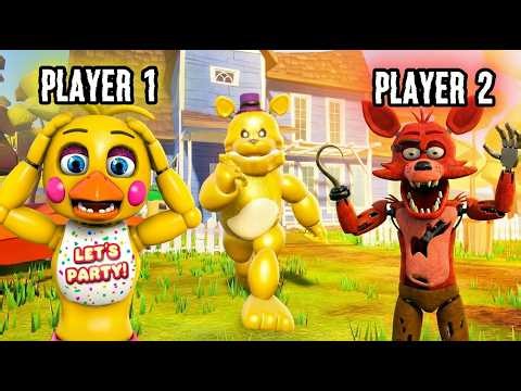 Player 1 vs Player 2… Chica vs Foxy in Hello Neighbor! (Chaos Mode)