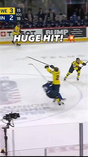 TSN on Instagram: "Sweden’s captain Jack Berglund absolutely LAID OUT Finland’s Leo Tuuva before the second period buzzer 💥🫣 #WorldJuniors"