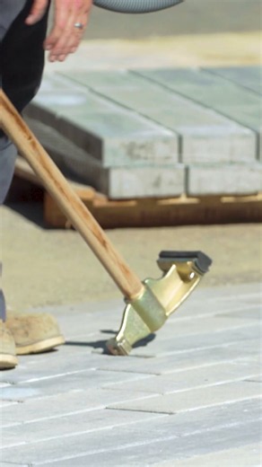 Dual Adjuster works great for adjusting pavers! We love it! #pavetool #hardscapedesign