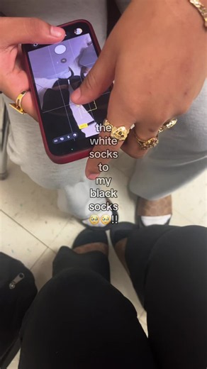 White socks to black socks styling transition