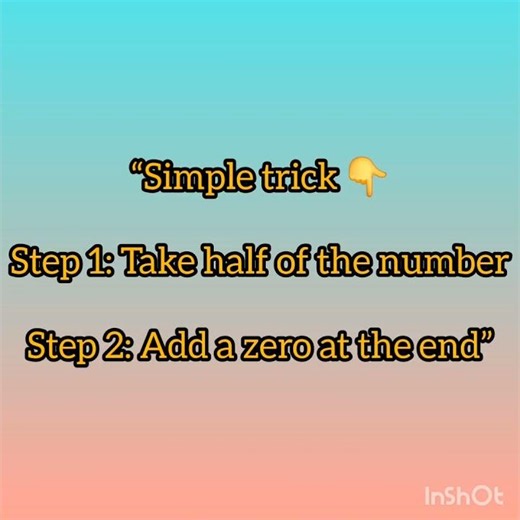 Multiplication by 5 easy method#MathTricks #FastMath #MultiplyBy 5 #EasyMath #MathReels